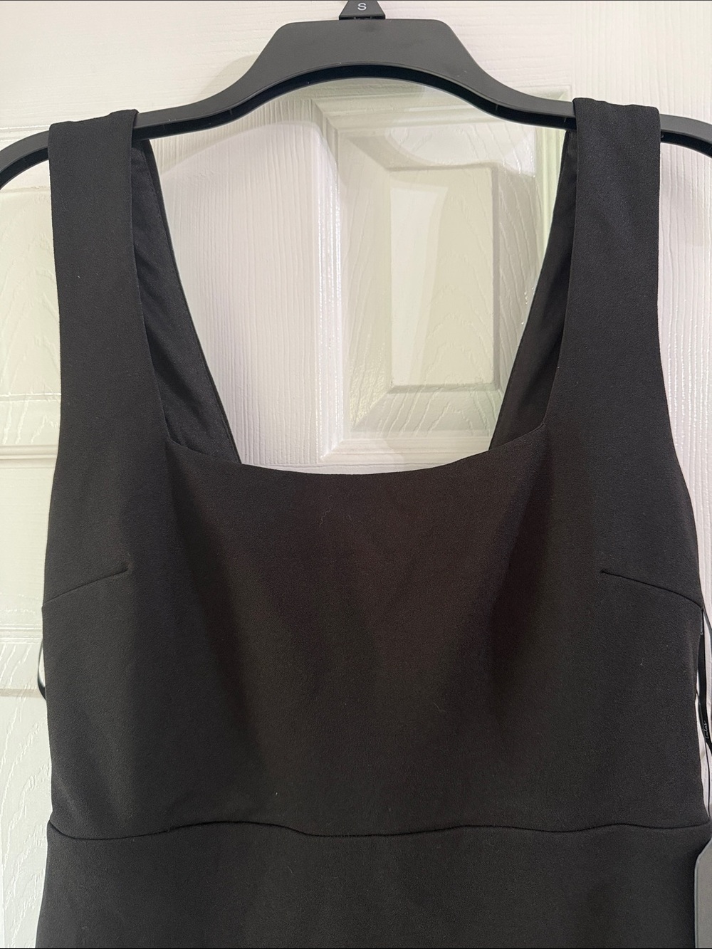 Lulu's Black Square-Neck Ruffle-Hem Dress - Picture 3 of 5